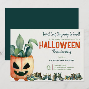 Convites Calçados de plantas de abóbora do Halloween