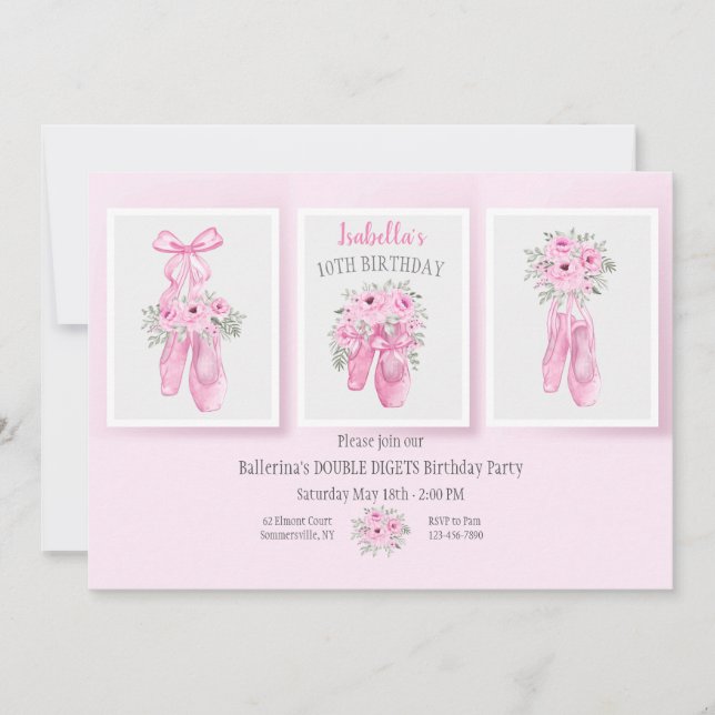 Convites Calçados do balé (Frente)