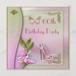 Convites Calçados glamourosos Magnolia & Butterfly 60º aniv