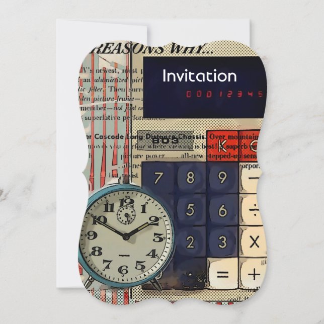 Convites Calculadora de contador de assessores financeiros  (Frente)