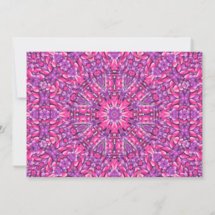 Convites Caleidoscópio Fractal, Rosa e Roxo