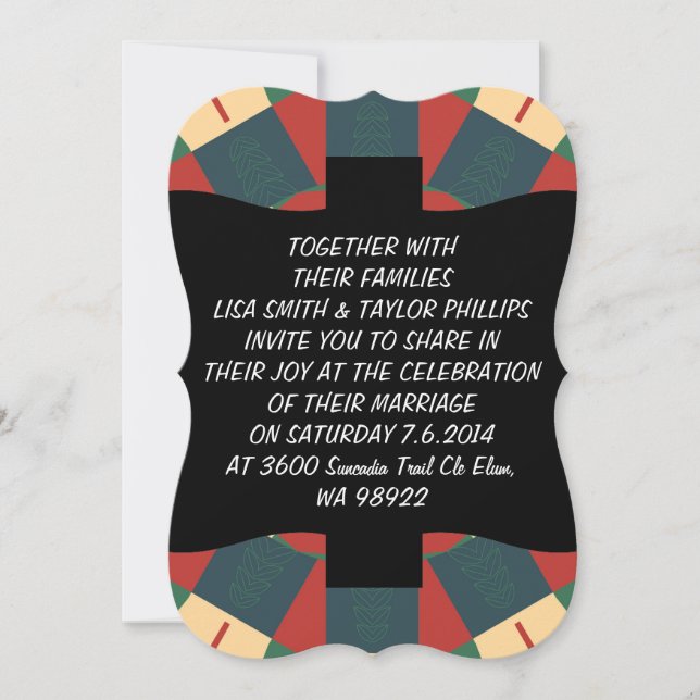 Convites Caleidoscópio mandálico (Frente)