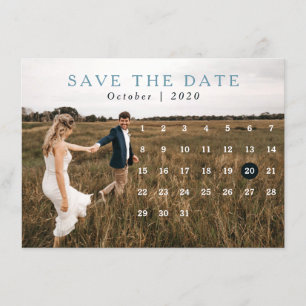 Convites Calendário clássico várias fotos salvam a data