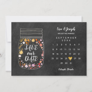 Convites Calendário Coração Pote de Pedra Quadro Negro Salv