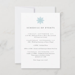 CONVITES CALENDÁRIO DE CASAMENTO DE NEVE AZUL LUMINOSO