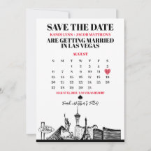 Calendário de Las Vegas Salve a Data