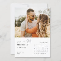 Calendário minimalista foto Save the Date