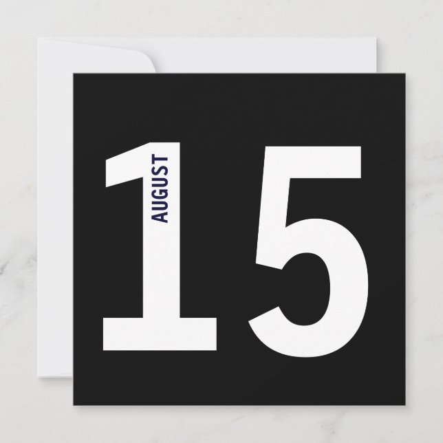 Convites Calendário Moderno e Ousado para Festa de Despedid (Frente)