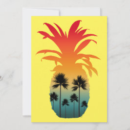 CONVITES CALIFÓRNIA PINEAPPLE SUNSET PALM TREES