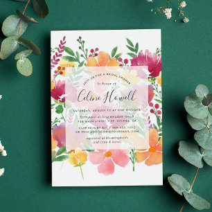 Convites California Poppy Bridal Shower Invitation