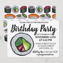 California Roll Japonês Comida Sushi Festa de aniv