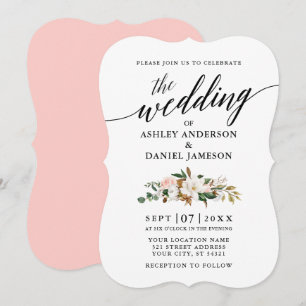 Convites Caligrafia Caseira Rosas de Magnolias