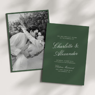Convites Caligrafia Clássica Casamento Dinheiro Antigo Sage