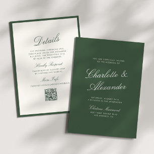 Convites Caligrafia Clássica Casamento Dinheiro Antigo Sage