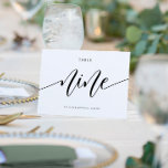 Convites Caligrafia com Números de Tabela de Casamento Mode<br><div class="desc">Tabela de Casamento Flair Número 9 (Preto): Esta placa de número da tabela de caligrafia de tendência está definida em preto-e-branco, mas você pode alterá-la para qualquer cor que quiser, alterando sua cor de fundo!. **HOW TO CHANGE THE DESIGN COLOR: Clique no botão "Personalizar". 2) Clique no link "ClICK TO...</div>