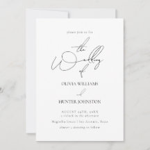 Caligrafia Contemporânea Simples Casamento