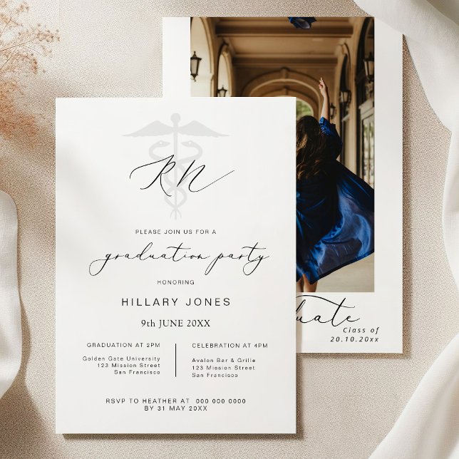 Convites Caligrafia de Graduação Moderna RN (Criador carregado)