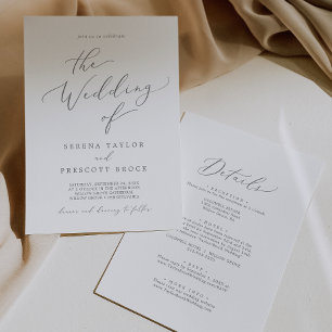 Convites Caligrafia De Prata Delicada Em Um Casamento