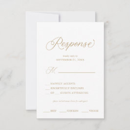 Convites Caligrafia de Script Moderno Elegante Dourada
