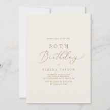 Caligrafia Dourada Delicada | Creme aniversário de