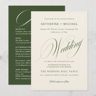 Convites Caligrafia e Detalhes do Script Romântico Casament