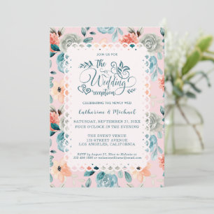 Convites Caligrafia Elegante De Casamento De Lace Floral Co
