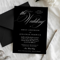 Caligrafia Elegante Premium Onyx O Casamento