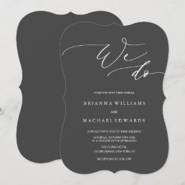 Convites Caligrafia Elegante Simples Fazemos Casamento De C