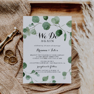 Convites Caligrafia Eucalipto Votamos Renovação 