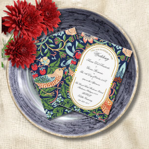 Convites Caligrafia Floral Art Nouveau William Morris