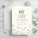 Convites Caligrafia Floral do Jardim 60º Aniversário<br><div class="desc">Celebre em estilo com um convite de 60 anos para a caligrafia floral do jardim, perfeito para um evento de marco. Com designs florais vibrantes e caligrafia elegante, este convite dá um tom caprichoso mas sofisticado para a sua celebração. O tema do jardim exuberante combina beleza natural com uma tipografia...</div>