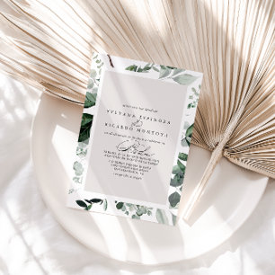 Convites Caligrafia Geométrica Casamento Espanhol