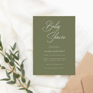 Convites Caligrafia Mínima Moderna CHÁ DE FRALDAS