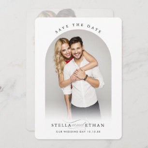 Convites Caligrafia MODERN WEDDING de fotoarco de casal