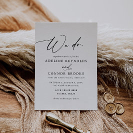 Convites Caligrafia Moderna Elegante Fazemos Casamento