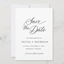 Convites Caligrafia Moderna Elegante Negra