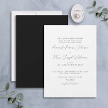 Convites Caligrafia Moderna Formal Casamento Preto e Branco<br><div class="desc">Seu dia de casamento é um dos dias mais importantes de sua vida, então você quer seu convite para refletir o significado da ocasião. Este Convite Formal Moderno para Caligrafia Negra e Branca faz exatamente isso, com seu esquema clássico de preto e branco e sua elegante tipografia. O layout tradicional...</div>