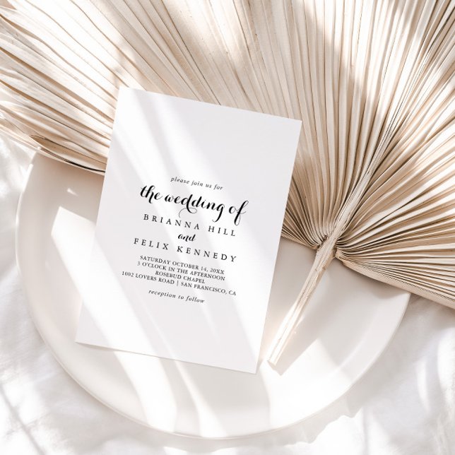 Convites Caligrafia Moderna O Casamento De (Criador carregado)