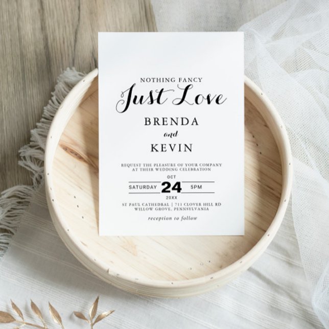 Convites Caligrafia Nada Rico Apenas Adoro Casamento (Criador carregado)