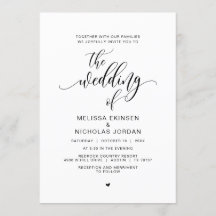 Caligrafia negra moderna, casamento