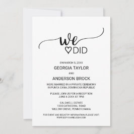 Convites Caligrafia Negra Simples Que Fizemos