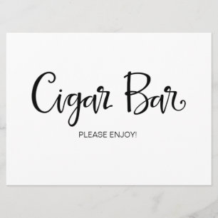 Convites Caligrafia   Placa de casamento "Cigar Bar"