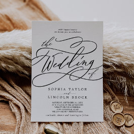 Convites Caligrafia romântica | Provocar O Casamento De