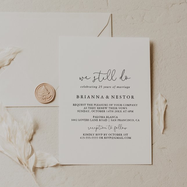 Convites Caligrafia Simples Ainda Fazemos Renovação De Vela (Criador carregado)