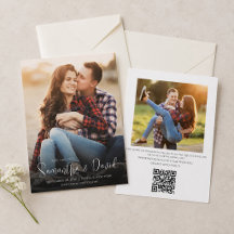 Caligrafia Simples Código QR Mínimo de Duas Fotos