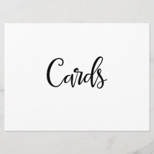 Convites Caligrafia Simples   Placa de Casamento "Cartões"