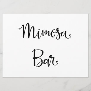Convites Caligrafia Simples Placa de casamento do Mimosa