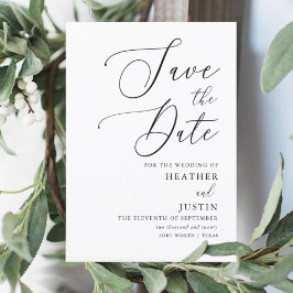 Convites Caligrafia Simples Salva as Datas