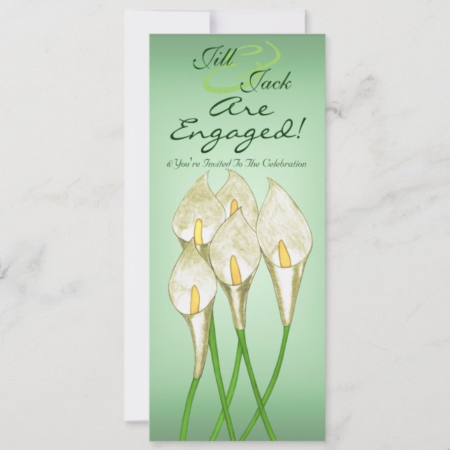 Convites Calla Lily (Branco) (Frente)
