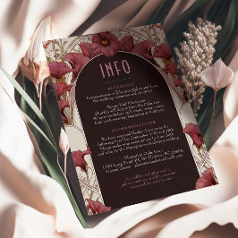 Convites Calla Lily Insere INFO Vintage Art Nouveau Mucha